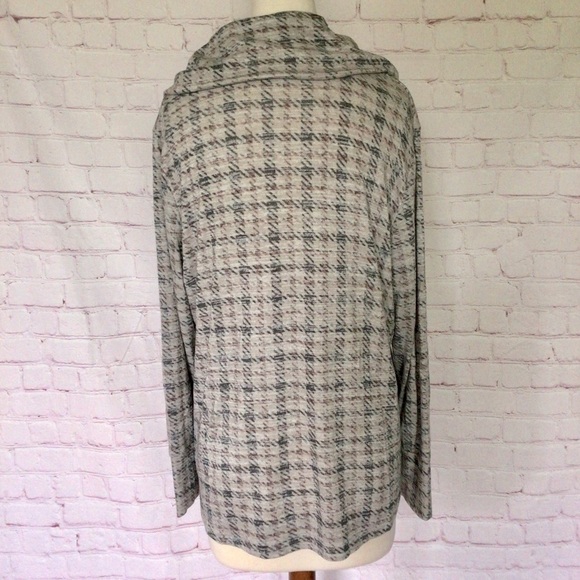 Tribal Gray and Purple Cowl Neck Sweater - Size Large - Picture 5 of 7